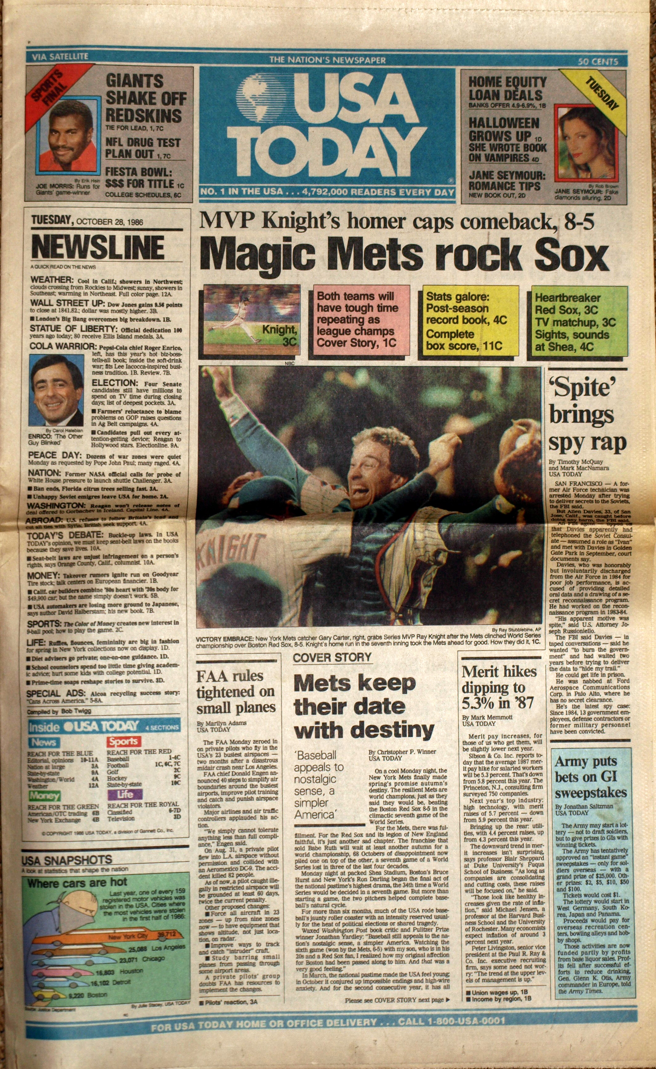 7-4-1985 USA TODAY NEWSPAPER USA CELEBRATES 209 YEARS YOUNG COMPLETE 